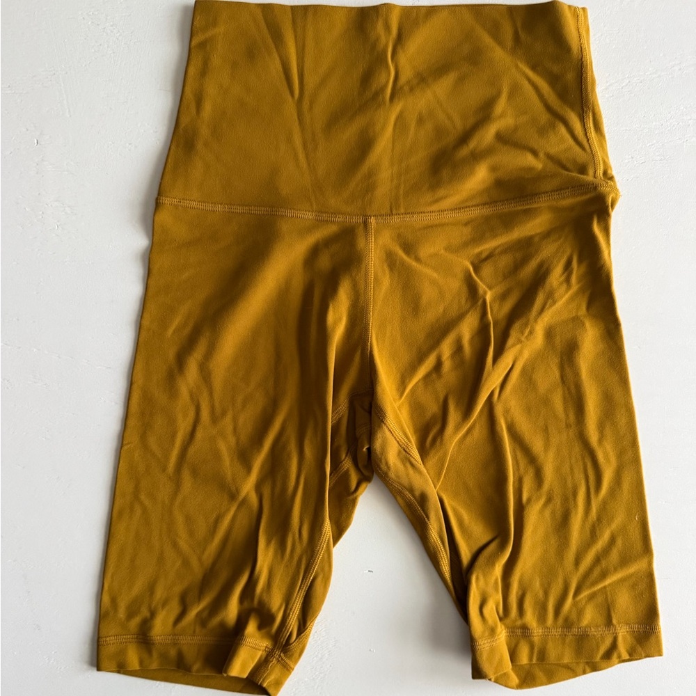 lululemon athletica High-Waist Athletic Shorts in Mustard Yellow